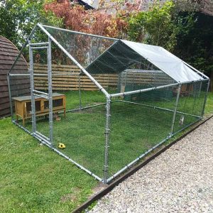 4x3m Galvanised Hen Run with a Free Cover