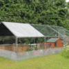 6x3m Galvanised Hen Run with a Free Cover