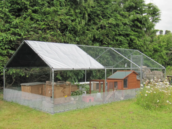 6x3m Galvanised Hen Run with a Free Cover