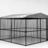 Covered Steel Bar Dog Run - 4x3x2.36m