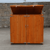 Deluxe wheelie bin storage 2 bays 3 colours