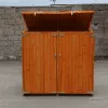 Deluxe wheelie bin storage 2 bays 3 colours