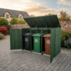 Deluxe Wheelie Bin Storage 3 Bay 3 Colours