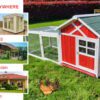 Egg-Center Chicken Coop – 9-12 Birds – Red