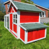 Egg-Center Chicken Coop – 9-12 Birds – Red