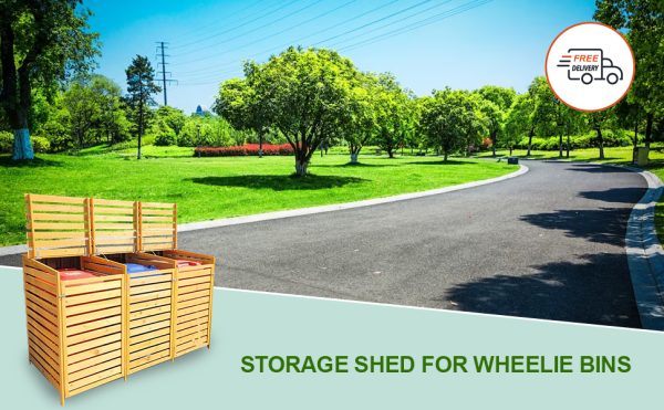 Wheelie Bin Storage – 3 Bays – 3 Colours