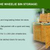 Deluxe Wheelie Bin Storage – 3 Bays - 3 Colours