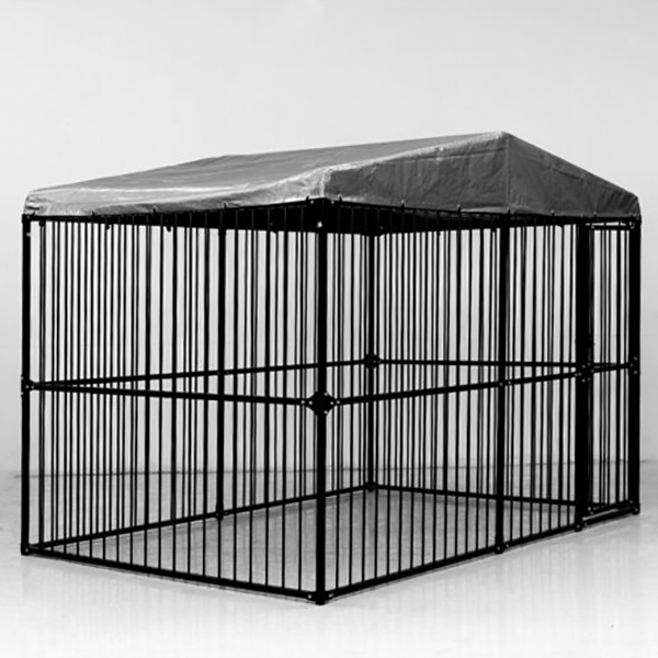 Covered Steel Bar Dog Run 4x3x2 Photo