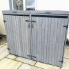 Deluxe Wheelie Bin Storage – 2 Bays - 3 Colours