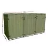 Deluxe Wheelie Bin Storage 3 Bays Photo