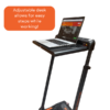 Folding Treadmill WorkOut 925 with Integrated Foldable Desk - No Assembly Required