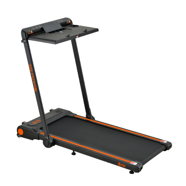 Folding Treadmill WorkOut 925 with Integrated Foldable Desk - No Assembly Required