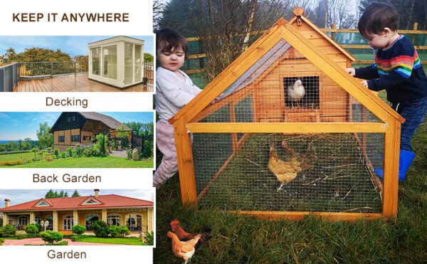 Large Chicken Coop – 9-12 Birds - Natural Wood - Pre Order