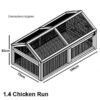 Large Chicken Coop – 9-12 Birds - Natural Wood - Pre Order