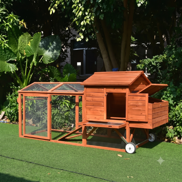 Wheely Easy Chicken Coop – 6-9 Birds - Natural Wood