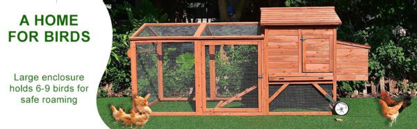 Wheely Easy Chicken Coop – 6-9 Birds - Natural Wood