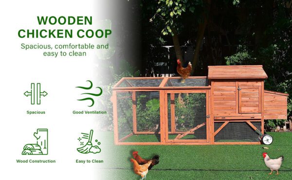 Wheely Easy Chicken Coop – 6-9 Birds - Natural Wood