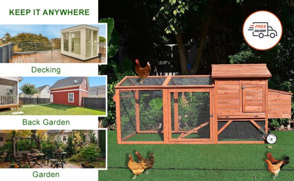 Wheely Easy Chicken Coop – 6-9 Birds - Natural Wood