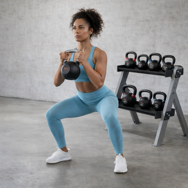 Dual Dumbbell and Kettlebell Rack