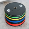 Rubber Bumper Plates With Colour Stripes