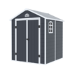 6x6FT Plastic Garden Shed