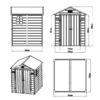 6x6FT Plastic Garden Shed