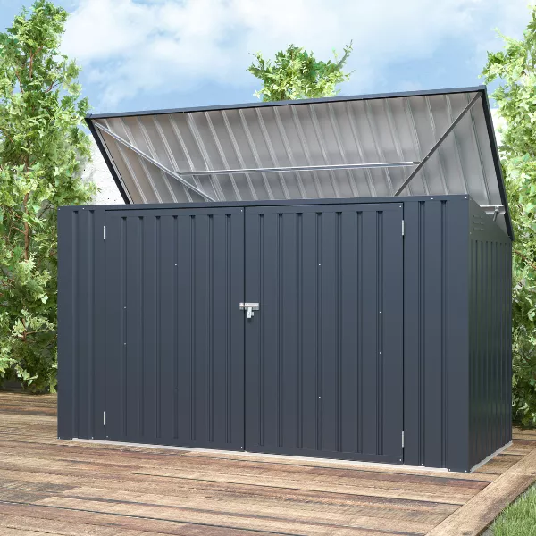 Premium 3 Bay Metal Wheelie Bin Storage