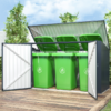 Premium 3 Bay Metal Wheelie Bin Storage