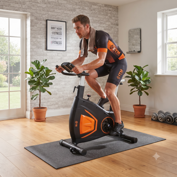 Magnetic Exercise Bike - With Monitor -Heavy 60 KG Weight | Silent & Compact Home Fitness Cycling Trainer