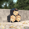 Triple Wood Rack