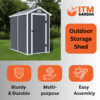 64 x 45 plastic outdoor storage shed