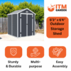 6x6ft plastic garden shed