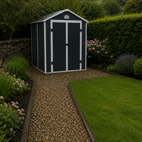 Plastic Garden Shed – 6.3FT x 6.4FT (1.9 x 1.2m) - Solid Outdoor Storage Shed