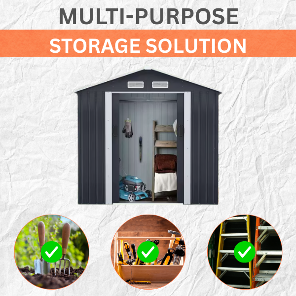 6x4 metal garden shed