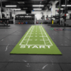 Lined gym turf
