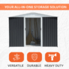 Metal 8x6ft garden shed