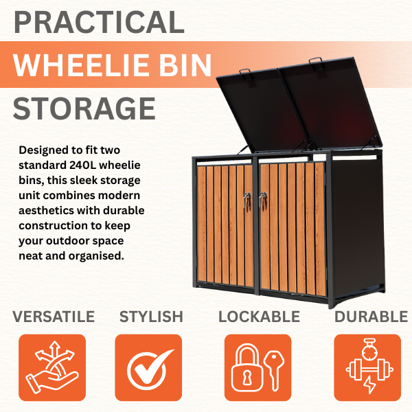 Premium Metal Wheelie Bin Shelter