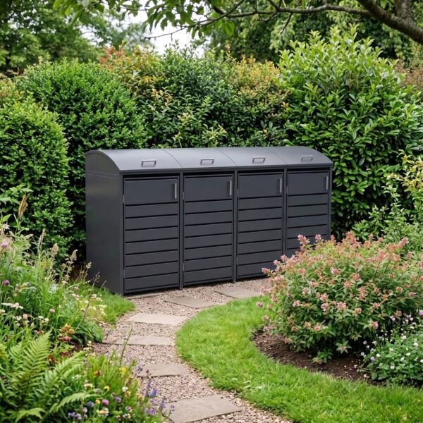 4 Bay Curved Cresent Bin - Premium