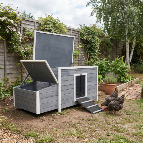 Captain Coop Chicken Coop – 6-8 Birds Grey - Available For Pre Order