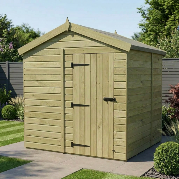 8 x 6 Apex Shed (Single Door, No Windows)