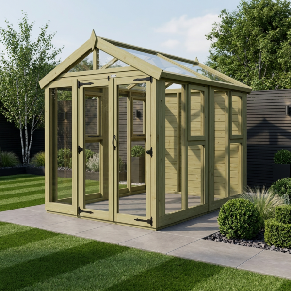 6x8 Glass Greenhouse