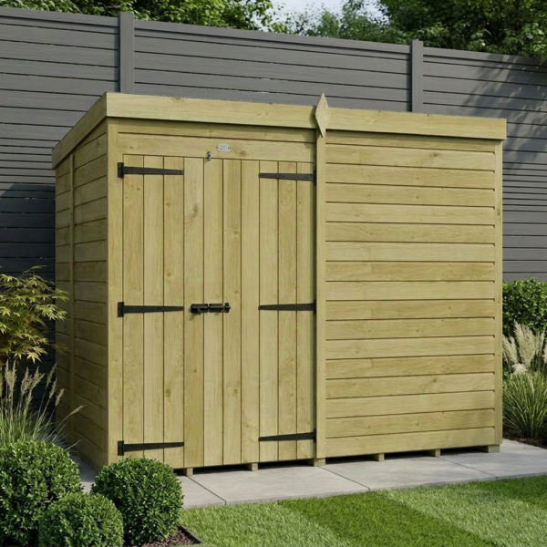 8 x 5 Pent Shed (Double Door, No Windows)