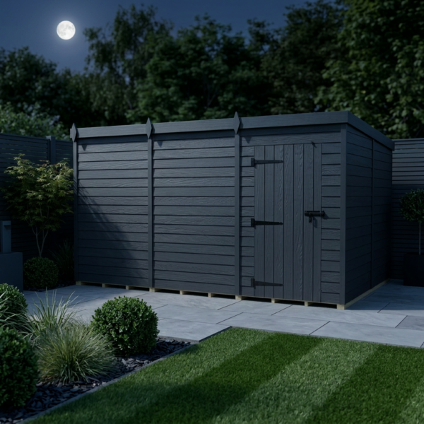 14x8 Pent Composite Shed (Single Door, No Windows)